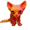 CAIFAP 3D Printed Animals Fidgets Toy for Stress Relief 3D Printed Cat,Desktop Pet Decors Realistic Hairless Cat Statues
