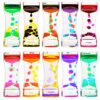 CAILINK Liquid Motion Bubbler Timer,10 Pack Liquid Bubbler Relaxing Motion Timer Fidget Calming Toys,Sensory Play for Adults and Kid Stress Management,Colorful Hourglass Desk Decor