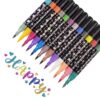 Cakwendon 24 Colors Glitter Markers,Dual Tip Glitter Paint Pens Sparkly Metallic Shimmer Marker Fine Point Tip Outline Markers for Adult DIY Crafts.Greeting Birthday Cards,Christmas