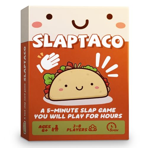 CALAVENE SLAPTACO – A Fast & Crazy Slap Card Game for Kids & Families, Perfect for Game Nights, Parties, Travel & Classroom Play, Easy to Learn, Hilarious Fun, 3–8 Players, Ages 6 and Up