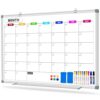 CALENBO Magnetic Dry Erase Board Calendar for Wall 36" x 24", Monthly Calendar Whiteboard for Wall, Planning Board Bulletin Board Portable Board for Office, School, Home, Kitchen, Planning, Memo
