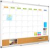 Calendar Whiteboard for Wall, 36" x 24" Dry Erase Monthly White Board