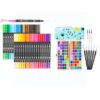 Caliart 34 Double Tip Brush Pens 100 Colors Watercolor
