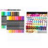 Caliart 34 Double Tip Brush Pens Art Markers 52 Colors Acrylic Paint Set