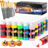 Caliart 36 Colors Acrylic Paint Set with 12 Brushes