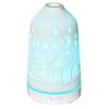 Calivox Essential Oil Diffuser, 100 ml Ultrasonic Aromatherapy Humidifier with Ceramic Cover, 7-Color LED Lights, Timer and Waterless Auto-Off for Home and Office, White