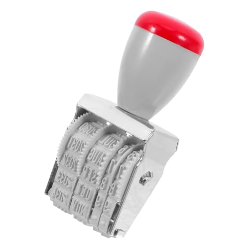 CALLARON English Date Stamp DIY Dates Function Self-Inking Roller with Plastic and Iron Construction Versatile Applications for Office and Crafting for Card Making and Scrapbooking