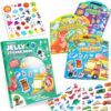Calm Down Corner Premium Reusable Jelly Sticker Book Set for Toddlers & Kids – Dinosaur, Space & Vehicles 3-Pack Collection | Washable Silicone Stickers | Screen-Free Travel Activity | Mess-Free Toy