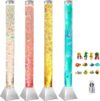 CALOVER 4 FT Tall Sensory Bubble Fish Tower Floor Lamp – Water Tube with Breathing Light, Fake Aquarium Tank Nightlight, Autism & ADHD Friendly Gift for Kids Men Women