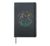 Camping with Wolf in the Forest Nature Howl to the Moon Hardcover Journal, Black