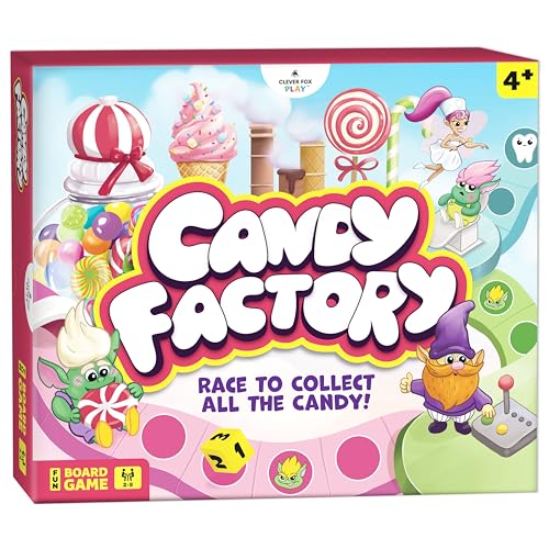 Candy Factory Family Board Game for Kids Ages 4-8 – Game Night & Classroom Learning Game – Sweet Adventure in The Magic Land of Candy – Beginner-Friendly, No Reading Required