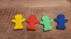 Candyland Replacement Game Pieces, 4 Piece Set, Red Blue Green Yellow, Plastic, Board Game Accessories
