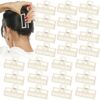 Canlierr 24 Pcs Pearl Hair Claw Clips Bulk for Women White Pearl Claw Barrettes for Thin Curly Thick Long Cute Non-slip Strong Hold Hair Styling Accessories for Bridesmaid Women Wedding (Rectangle)