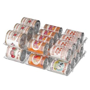 Can Organizer for Pantry, Stackable Food Pantry Storage Rack, 2 Tier