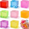 Canscci 8 Pack Colorful Cubes Squishy Toys Stress Balls Squeeze Fidget Toys