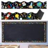 Capoda 24 Pcs Magnetic Science Bulletin Board Border Science Lab Classroom Decoration 11.8 x 2 Inch Scientific Lab Borders Black Magnet Decor Trim for Back to School Classroom Scientist Supplies Decor