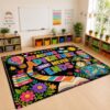 CAPOZEN Personalized Feelings Chart Emotion Reading Rugs Custom Name Educational Calming Corner Rug for Classroom, Playroom Decor (Reading 1)