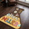 CAPOZEN Personalized Science Teacher Shaped Rug, Custom Teacher Classroom Area Rug, Colorful Science Lab Floor Mat, Science Classroom Rug, Teacher Appreciation Gift, Back to School Gift, Style #03