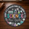 CAPOZEN Personalized Science Teacher Shaped Rug, Custom Teacher Classroom Area Rug, Colorful Science Lab Floor Mat, Science Classroom Rug, Teacher Appreciation Gift, Back to School Gift, Style #01