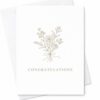 CAPYTINI Congratulations Elegant Congratulations Card Floral Wedding Graduation New Job Achievement Card For Special Occasions