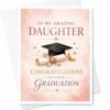 CAPYTINI To My Amazing Daughter Congratulations On Your Graduation Graduation Card For Daughter Proud Parent Keepsake Cap Diploma