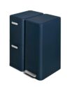 Caraway Slim Trash and Recycling Duo - Stainless Steel 13 Gallon Step Trash Can and 2-Drawer Recycling Bin - Midnight