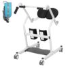 Carbon Steel Patient Transfer Lift Chair Sit to Stand Assist Mobility Aid with Rotatable Seat Soft Sponge Padding for Elderly Home Care & Medical Rehabilitation