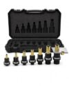 Carbon Steel Rivet Nut Tool Set Manual Blind Insert Mandrel Replacement Nosepiece Hand Riveter Gun Dual Purpose Hardware Kit Metric M3 M4 M5 M6 M8 M10 M12 Automotive Industrial Applications