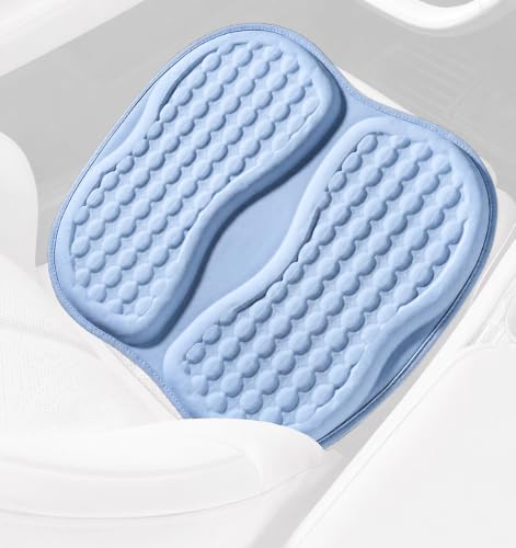 Car Cooling Gel Seat Cushion for Volkswagen Touareg 3rd Gen 2018 2019 2020 2021 2022 2023 2024 2025 2026 19.7 x 18.5 in Breathable Chair Pad TPE Gel Core Anti-Slip Bottom Light Blue
