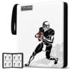 Card Binder 4 Pocket ，Trading Card Binder 400 Pockets Football Card Holder with 50 Removable Sleeves 3-Ring Zip Design Star/Ball/Sport Collectible Trading Card Albums Gifts for Boys Girls (Football)