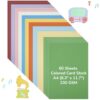 Card Stock Paper, 60 Sheets Colored Card Stock, 8.3 x 11.7 in A4, 10 Colors, Medium Weight 230 GSM Cardstock, Smooth Card Paper for DIY Crafts, Greeting Cards, Scrapbooks, Labels