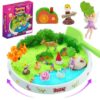Carolart Spinning Fairy Garden Sensory Bin with Glow Sand Kit