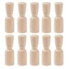CarpNettore 10pc Unfinished Wooden Couple Peg Doll Mini People Shapes for