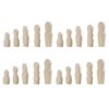 CarpNettore 20pcs Family of Wooden Peg Dolls Solid Hardwood Natural