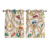 Cars Buses Window Curtains 45 Inch Length 2 Panels, Cartoon Brown City Street Map Traffic Educational Grommet Top Light Filtering Curtains for Living Room/Kitchen/Bedroom, Room Darking Drapes 42x45 In