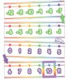 Carson Dellosa Boho Rainbow Number Line 42 pc Set