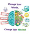 Carson Dellosa Education 47 pc Bloom with a Growth Mindset Bulletin Board Set, Motivational Poster, Plant Cutouts, 2-Piece Brain with Affirmation Cards, Calm Down Corner Supplies and Classroom Decor