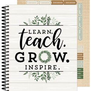Carson Dellosa Education Modern Farmhouse Teacher Planner 2026-2027,Undated 8" x 11" Lesson Plan Book With Stickers, Class Schedule & Weekly Calendar School Supplies, Homeschool & Classroom Must Haves