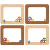 Carson Dellosa Fairy Tale Forest 40PC Name Tags, Arts and Crafts Mushroom Nametags for Daycare Labels, Locker Organization, Back to School Decor, Classroom Essentials, and Teacher Supplies