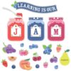 Carson Dellosa Learning Is Our Jam 47pc Bundle Bulletin Board Set, Colorful Cardstock Banner, Fruit Name Labels, Farmers Market Theme Decorations for Homeschool and Classroom Decor