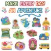 Carson Dellosa Make Every Day an Adventure 32-Piece Prepunched Bulletin Board Set, Colorful Stationery and Illustrations, Fairy Tale Forest Theme Decorations for Homeschool and Classroom Decor
