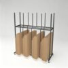 Carton Cart Stand, Metal Cardboard Organizer Box with Wheels