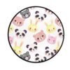 Cartoon Animal White Small Circle Area Rugs