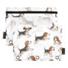Cartoon Dog White Clear Pen Pencil Case Pouch