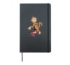Cartoon monkey riding skateboard Hardcover Journal, Black