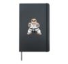 Cartoon sloth does judo Hardcover Journal, Black