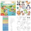 Cartoon Stickers for Kids 2-in-1 DIY Coloring Learning Toys