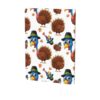 Cartoon Thanksgiving Turkey White Journal Notebook Cover for Women