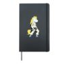 Cartoon unicorn doing judo Hardcover Journal, Black
