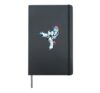 Cartoon unicorn makes Tang Soo Do Hardcover Journal, Black